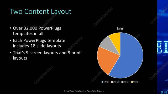 Two Content presentation slide layout