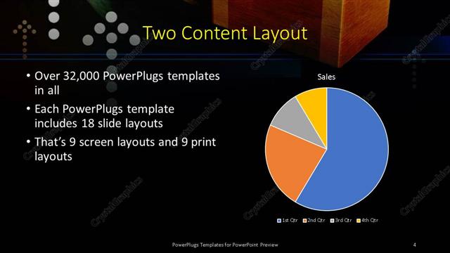 Two Content presentation slide layout