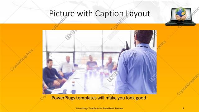 Picture with Caption presentation slide layout