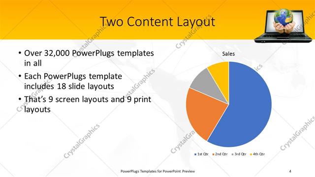 Two Content presentation slide layout