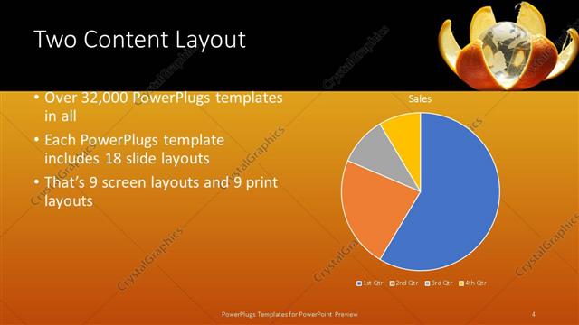 Two Content presentation slide layout