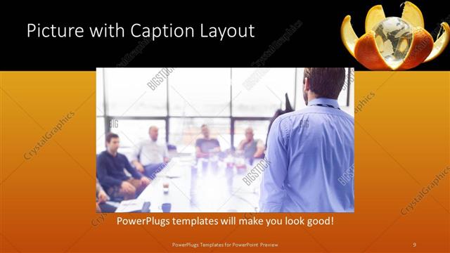Picture with Caption presentation slide layout