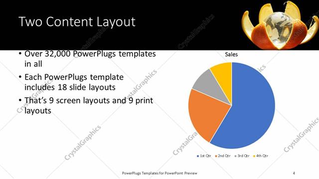 Two Content presentation slide layout