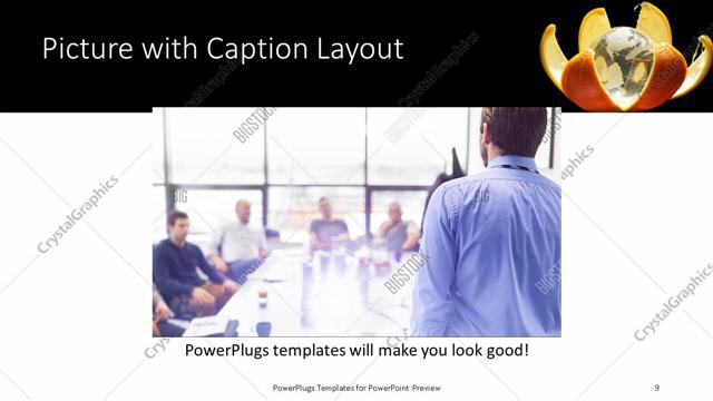 Picture with Caption presentation slide layout