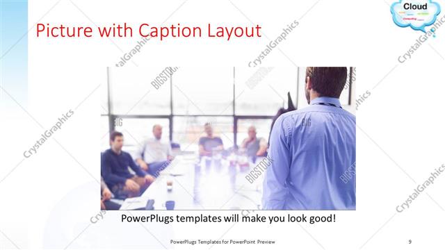 Picture with Caption presentation slide layout