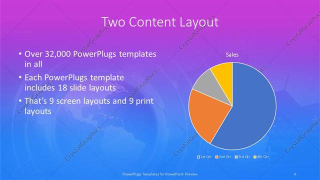 Two Content presentation slide layout