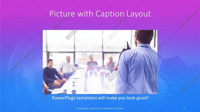 Picture with Caption presentation slide layout