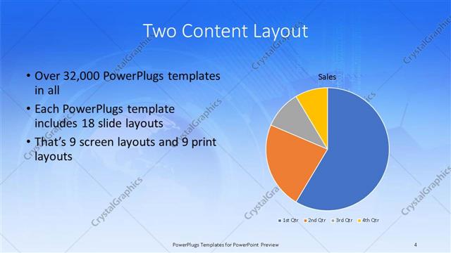 Two Content presentation slide layout