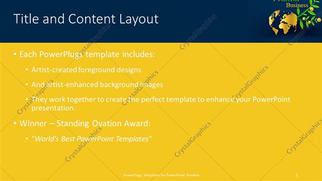 Title and Content presentation slide layout