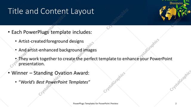 Title and Content presentation slide layout