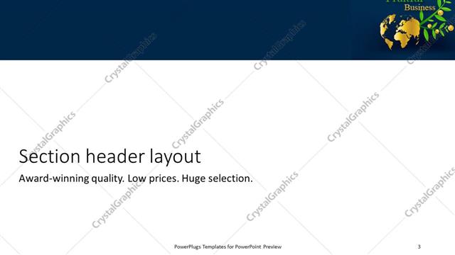 Section Header presentation slide layout