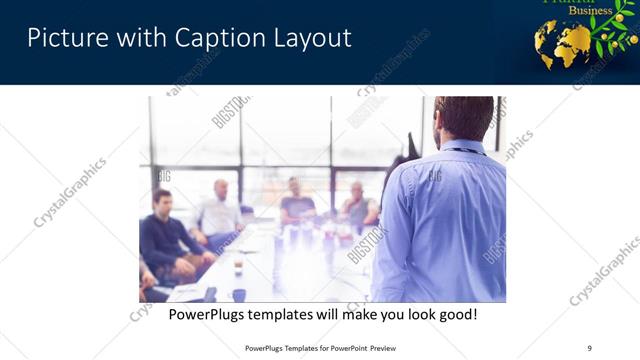 Picture with Caption presentation slide layout