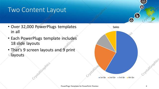 Two Content presentation slide layout