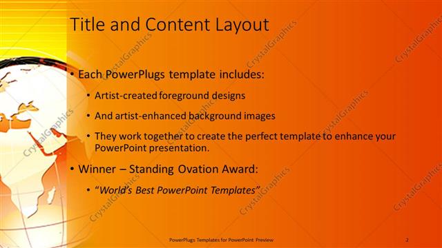 Title and Content presentation slide layout
