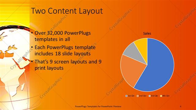 Two Content presentation slide layout