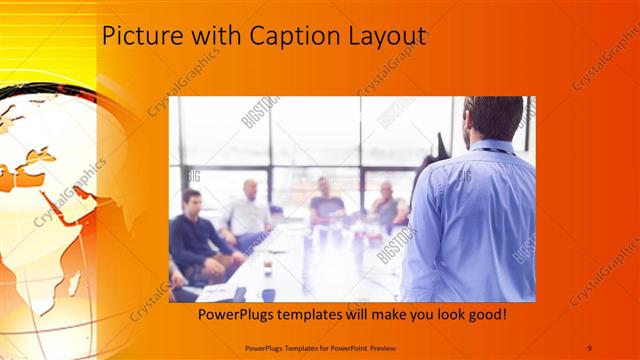 Picture with Caption presentation slide layout