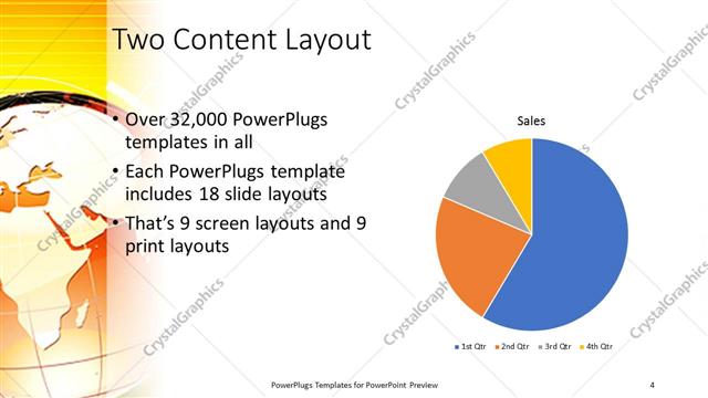 Two Content presentation slide layout