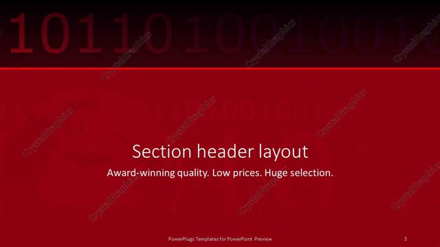 Section Header presentation slide layout