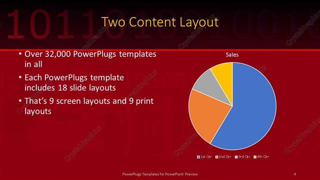Two Content presentation slide layout