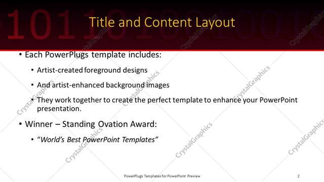 Title and Content presentation slide layout