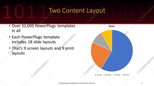 Two Content presentation slide layout