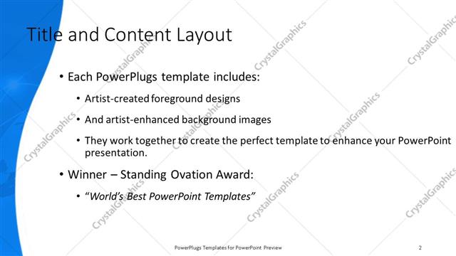 Title and Content presentation slide layout
