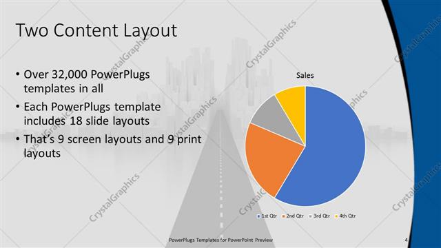 Two Content presentation slide layout