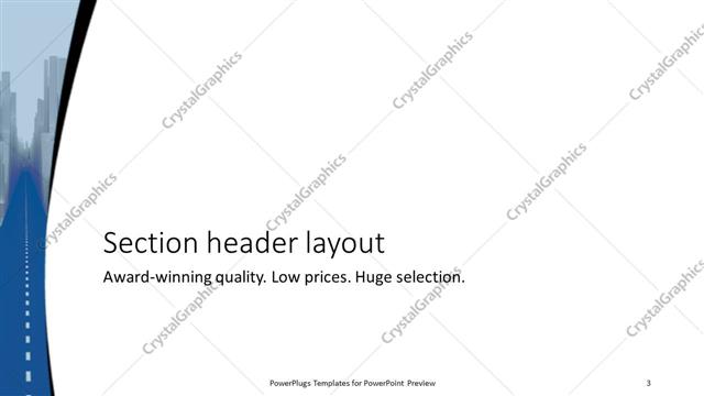 Section Header presentation slide layout
