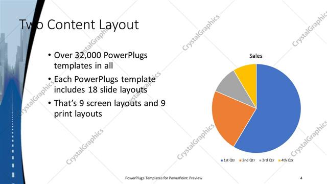 Two Content presentation slide layout