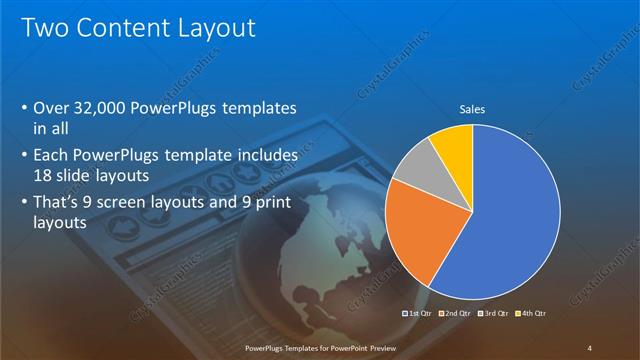 Two Content presentation slide layout