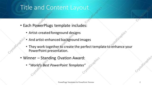Title and Content presentation slide layout
