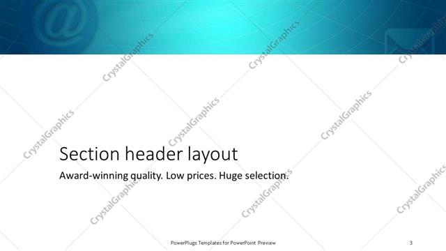 Section Header presentation slide layout