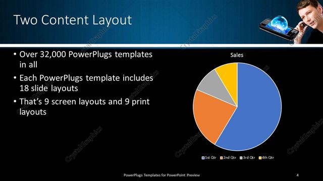 Two Content presentation slide layout