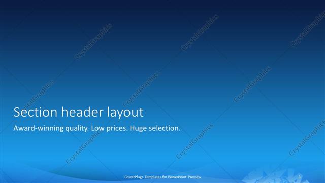 Section Header presentation slide layout