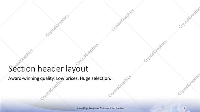 Section Header presentation slide layout