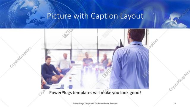 Picture with Caption presentation slide layout