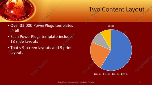 Two Content presentation slide layout