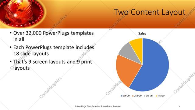 Two Content presentation slide layout