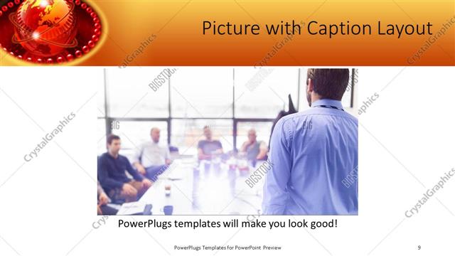 Picture with Caption presentation slide layout