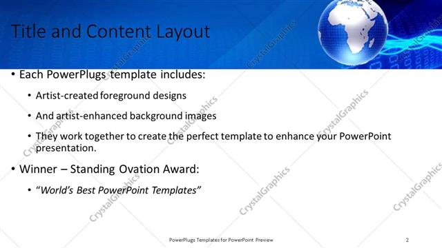 Title and Content presentation slide layout