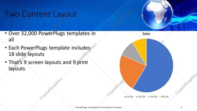 Two Content presentation slide layout