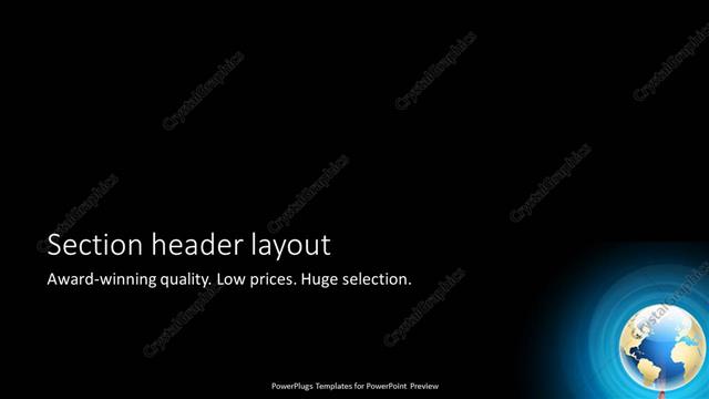 Section Header presentation slide layout