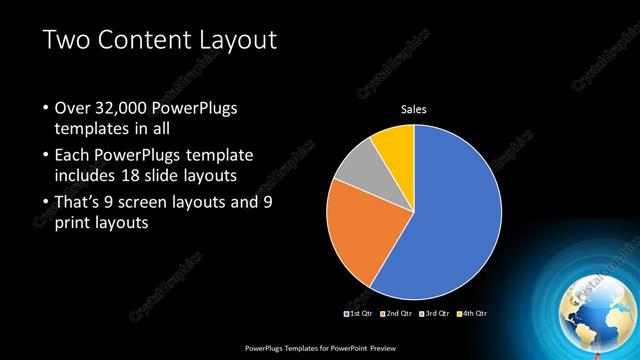 Two Content presentation slide layout