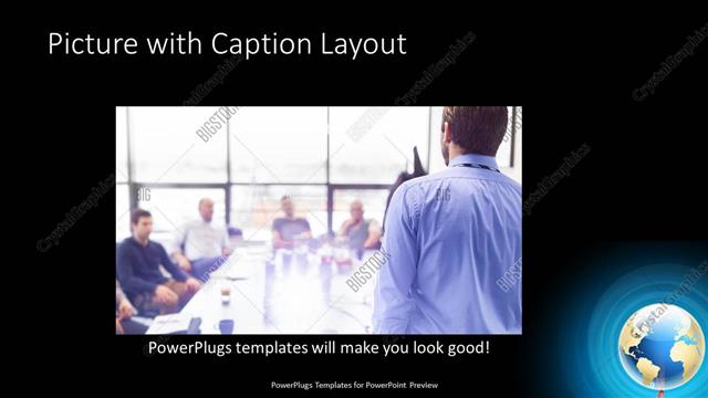 Picture with Caption presentation slide layout