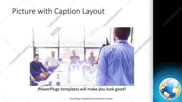 Picture with Caption presentation slide layout