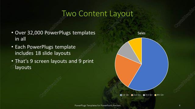 Two Content presentation slide layout