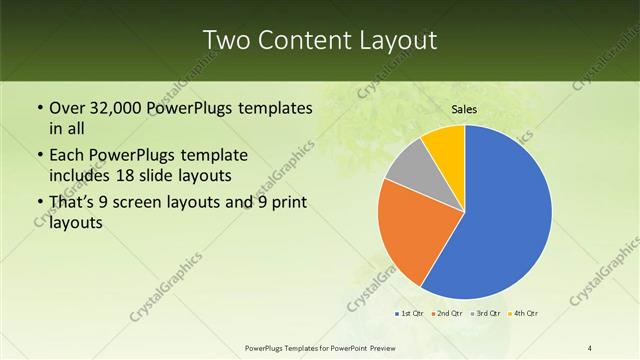 Two Content presentation slide layout