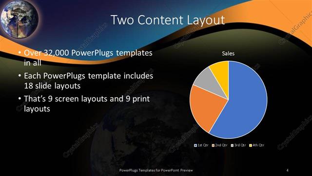 Two Content presentation slide layout
