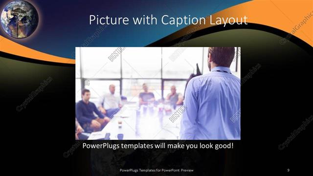 Picture with Caption presentation slide layout