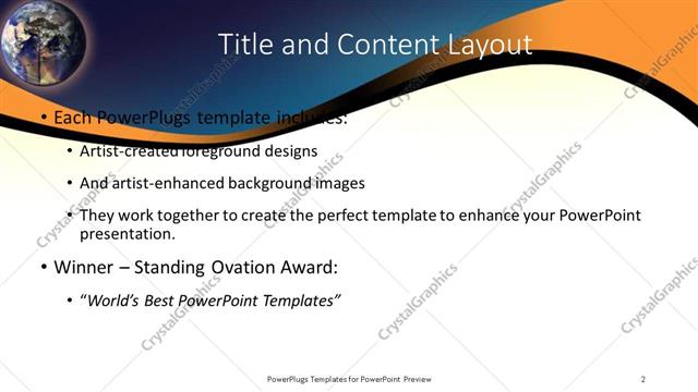 Title and Content presentation slide layout